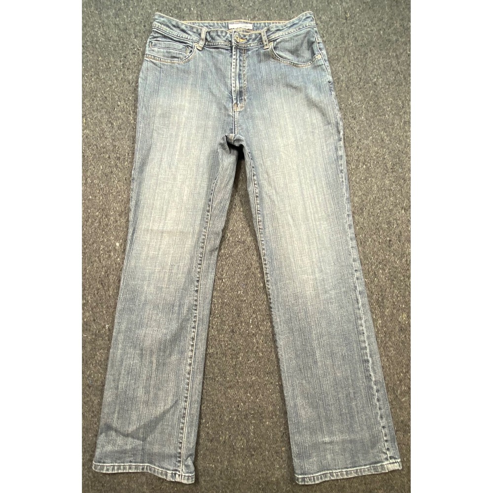 Chicos‎ Platinum Jeans 2/32x30 Womens Blue Straight Leg Stretch Denim Regular